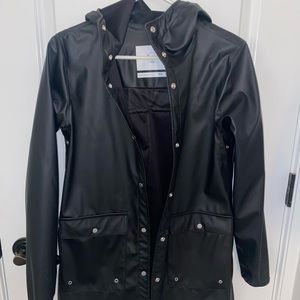 Black rain coat